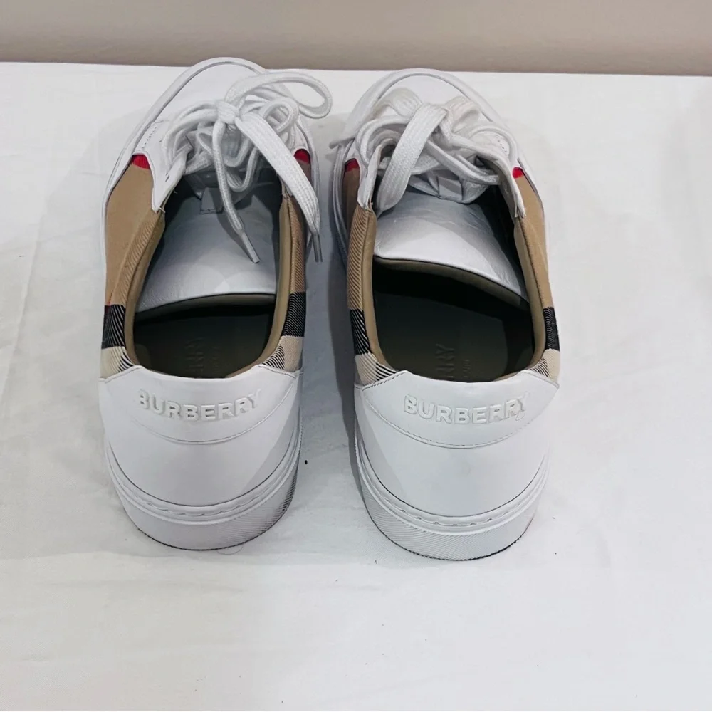 Burberry New Salmon Low Top Tessuto Check  Sneakers - Picture 5 of 7